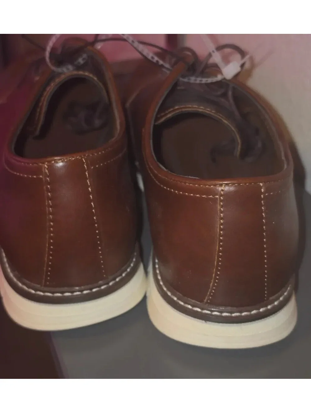 PARKER & SKY MEN'S BROWN PERFORATED OXFORD SNEAKERS CASUAL DRESS SHOES SIZE 10